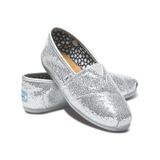 TOMS SILVER GLITTER - GÜMÜŞ PULLU KADIN ESPADRİL Gümüş