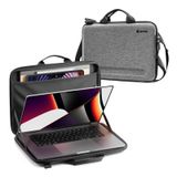 tomtoc Sert kabuk Laptop Omuz Çantası 16 inç Yeni MacBook Pro M2/M1 Pro/Max A2780 A2485 A2141 2023-2019 için, 12,9 inç iPad Pro için Tablet Cepli Organize Koruyucu Sert Kılıf