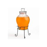 Tomurcukhome 6 Litre Musluklu Cam Su Sebili Şerbetlik Ve Damacana Metal Ayaklı