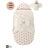 Tomuycuk %100 Pamuklu Bebek Kundak Battaniyesi Kız/Erkek 0-9 Ay Ortopedik Nakış Detaylı Düz Desenli - 70 x 32 cm