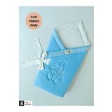 Tomuycuk Ayıcık Nakışlı %100 Pamuklu 85x85cm Bebek Battaniyesi | Kız Erkek Mevsimlik Uyku Kundağı