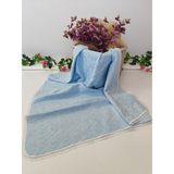 Tomuycuk Bebek Battaniyesi Bebek Örtüsü Puset Örtüsü Çok Amaçlı Bebek Pikesi Mevsimlik Hediyelik 80X90 cm - Mavi - 0 - 2 Yaş