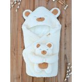 Tomuycuk KIZ ERKEK BEBEK BATTANİYESİ DIŞ KUNDAK PAMUKLU WELSOFT PELUŞ UYKU ARKADAŞI İLE AYICIK KULAKLI KIŞLIK