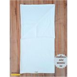 Tomuycuk Kız Erkek Bebek Battaniyesi Pike %100 Pamuklu Doğal Organik Uyku Çift Taraflı Örtü 86X86CM - Ekru - 0 - 2 Yaş