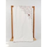 Tomuycuk Pamuklu Kız Bebek Battaniyesi Tek Katlı Mevsimlik Puset Örtüsü Hediyelik Yenidoğan 90X90CM - Ekru - 0 - 2 Yaş