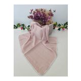Tomuycuk Pembe Pike Bebek Battaniyesi Doğal Organik Yaşam Örtüsü Çok Amaçlı Mevsimlik Yenidoğan 80x90 Cm