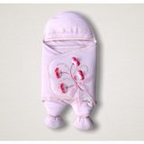 Tomuycuk Yapay Çiçekli Kız Bebek Ayaklı Kundak Pembe - 0 - 1 Yaş