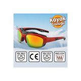 TomyHelf Kayak Gözlüğü Antifog Ventilli Uv Korumalı Güneş Kar Gözlük Kırmızı Turuncu Aynalı Snowboard Sporu