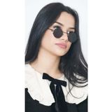 TomyHelf Yeni Moda Güneş Gözlüğü Oval Black Çerçeçeve Black Cam