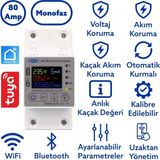 Tomzn 80A Wifi Akıllı Kaçak Akım Rölesi Tomzn 80A Wifi Voltaj Akım Koruyucu Röle TOMPD-80LW