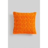 ton in ton Kalp Desenli Jakarlı Welsoft Kırlent Kılıfı 43x43 cm Yumuşak Peluş Koltuk Yastık Kılıfı 1 Adet