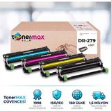 tonermax Brother DR-279 Muadil Drum Ünitesi Set (4 Renk)- Çipli / DCP-L3520CDW / L3560CDW / HL-L3220CW / L3240CDW / L3280CDW / MFC-L3720CDW / L3760CDW / L3755CDW / L3780CDW / L8390CDW - Renkli - 0,35 - 1,10 kg