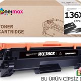 Tonermax Hp 136x W1360x M211 M236 Yüksek Kapasite Çipsiz Muadil Toner