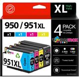 tonermax Hp 950XL-HP 951XL 4 Renk Muadil Kartuş Pro 276/251/8100/8600/8610 - Renkli