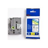 Tonersepeti Brother P-Touch Tze-211 Beyaz Üzerine Siyah Laminasyonlu Etiket