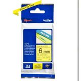 Tonersepeti Brother Tze-611 6Mm Sarı Üzerine Siyah Laminasyonlu Etiket