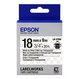 Tonersepeti Epson Lk-5Tbn Transparan Üzerine Siyah Etiket