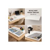 Tonfty Çok Amaçlı Beyaz MDF Tabla 60x120 cm – Çalışma, Hobi, Puzzle, Fotoğraf, Terzi Tabla
