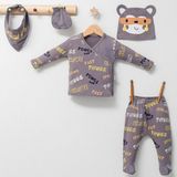 Tongs Baby Man Bebek Zıbın Seti 4426 - 0 - 3 Ay - Gri