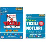 Tonguç 6. Sınıf Yazılı Notları + Yazılı Denemeleri 1. Dönem 1 ve 2. Yazılı (2 Kitap) - standart