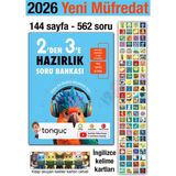 Tonguç Akademi 2'den 3'e Hazırlık Kitabı 2026 Yaz Tatili 2. Sınıftan 3. Sınıfa Ingilizce Kelime Kartları