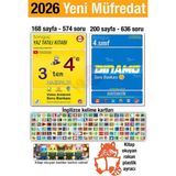 Tonguç Akademi 3'ten 4'e Hazırlık Kitabı 2026 Yaz Tatili 4. Sınıf Matematik Dinamo Soru Bankası Ingilizce Kelime Set