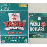 Tonguç Akademi 5. Sınıf 1. Dönem 1. ve 2. Yazılı Yazılı Denemeleri - Yazılı Notları 2'li Set