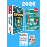 Tonguç Akademi 5. Sınıf Şampiyon Paketi + 2. Dönem Yazılı Notları ve Yazılı Denemeleri Seti