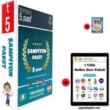 Tonguç Akademi 5. Sınıf Şampiyon Seti En Son Baskı Yeni + Sadık Uygun Yayınları Matematik Soru Bankası + 1 Yıllık Online Ders Paketi