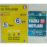 Tonguç Akademi 5. Sınıf Yazılı Notları 2. Dönem 1 ve 2. Yazılı+Tonguç Yaztatil Kitabı 5 Ten 6 Ya