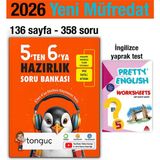 Tonguç Akademi 5'ten 6'ya Hazırlık Kitabı 2026 Yaz Tatili Soru Bankası LGS İçin 5. Sınıf - Tüm Dersler