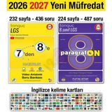 Tonguç Akademi 7'den 8'e Hazırlık Kitabı 2026 Yaz Tatili 2027 8. Sınıf Lgs Paragrafon Soru Bankası