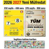 Tonguç Akademi 7'den 8'e Hazırlık Kitabı 2026 Yaz Tatili 2027 8. Sınıf Tüm Dersler Soru Bankası
