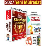 Tonguç Akademi 8. Sınıf Şampiyon Paketi 2027 Tüm Dersler Set 11 Kitap Ingilizce Yaprak Test