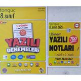 Tonguç Akademi 8. Sınıf Yazılı Denemeleri 1. Dönem 1 ve 2. Yazılı+1. Dönem Yazılı Notları
