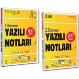 Tonguç Akademi 8. Sınıf Yazılı Notları Set 2 Kitap - 1 ve 2 Dönem - 1 ve 2 Yazılı