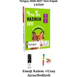 Tonguç Akademi Tonguç 4'ten 5'e Hazırlık Seti (3 Kitap) Yeni Kapak(Uzay A+ Emoji Kalem HEDİYELİ)2026-2027 Maarif