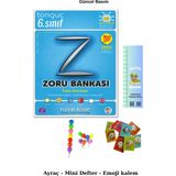 Tonguç Akademi Tonguç 6. Sınıf Tüm Dersler Zoru Bankası (Emoji Kalem+Mini Defter+Tırtıl Ayraç)
