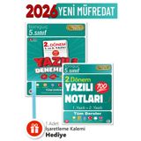 Tonguç Yayınları 5. Sınıf 2. Dönem 1 Ve 2. Yazılı Yazılı Denemeleri Ve Yazılı Notları + Hediyeli