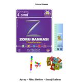 Tonguç Yayınları Tonguç 4. Sınıf Tüm Dersler Zoru Bankası (Emoji kalem+Mini defter+TIRTIL ayraç)