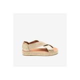 Toni Pons Kadın / Kız Sandalet MAR FLAT ESPADRILLE IN SUEDE AND RAFFIA Platin