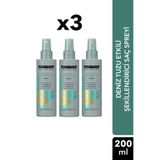 Toni&Guy Deniz Tuzu Etkili Şekillendirici Saç Spreyi 3x200 ml
