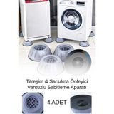 Tonkut Çamaşır Makinesi Titreşim Engelleyici Stoper Kaymaz Gürültü Önleyici Ayak Pedi Gri 4 Lü Set - Standart