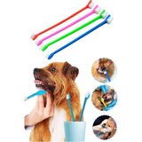 Tonkut Çift Taraflı Hayvan Diş Fırçası 4’lü Set Kedi Köpek Diş ve Ağız Bakım Fırçası - Çok Renkli - Tek Ebat