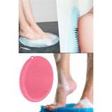 Tonkut Vantuzlu Silikon Banyo Masaj Pedi Duvara Yapışan Sırt Kese Ayak Fırçası Yıkama Lifi - Tek Ebat