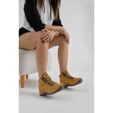 Tonny Black Camel Renkli Trekking Bot Düz Topuklu Bağcıklı Rahat Kalıp Kaymaz Taban