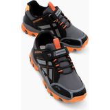 Tonny Black Çocuk Füme Oranj Termo Taban Su Itici Kumaş Cırtlı Trekking Ayakkabı