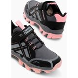Tonny Black Çocuk Füme Pembe Termo Taban Su Itici Kumaş Cırtlı Trekking Ayakkabı
