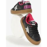 Tonny Black Çocuk Spor Ayakkabı Unisex Siyah Gümüş Termo Taban Yıldız Detaylı Bağcıklı - Siyah - Gümüş