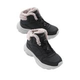 Tonny Black Çocuk Unisex Faylon Taban İçi Kürklü Lastik Bağcıklı Bot, 32, TBALS020, Siyah, Unisex Çocuk